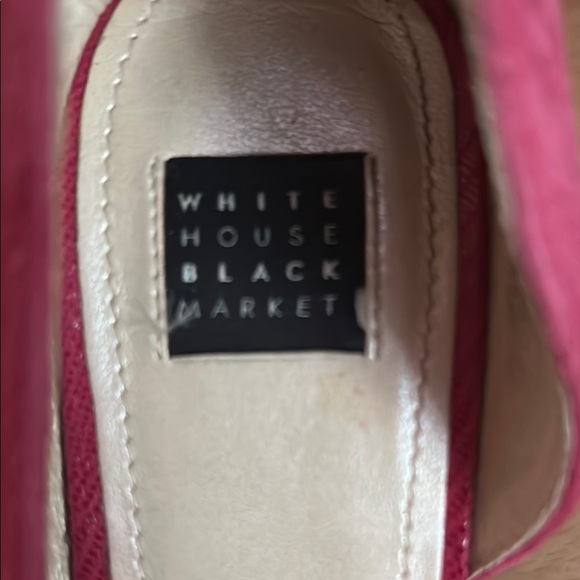 White House Black Market Pink Suede Heels - Picture 2 of 5
